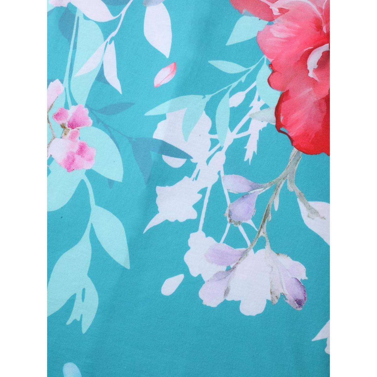 Plus Size Stretchy Breezy Floral A-Line Midi Dress Emerald Women Leisure Knit Dresses Bloomchic 22-24/3X Product Image