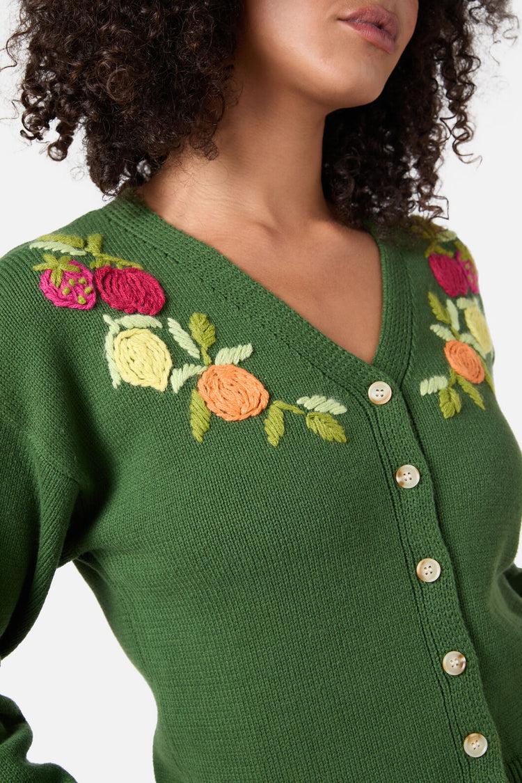 Fruit Embroidered Cardigan Product Image