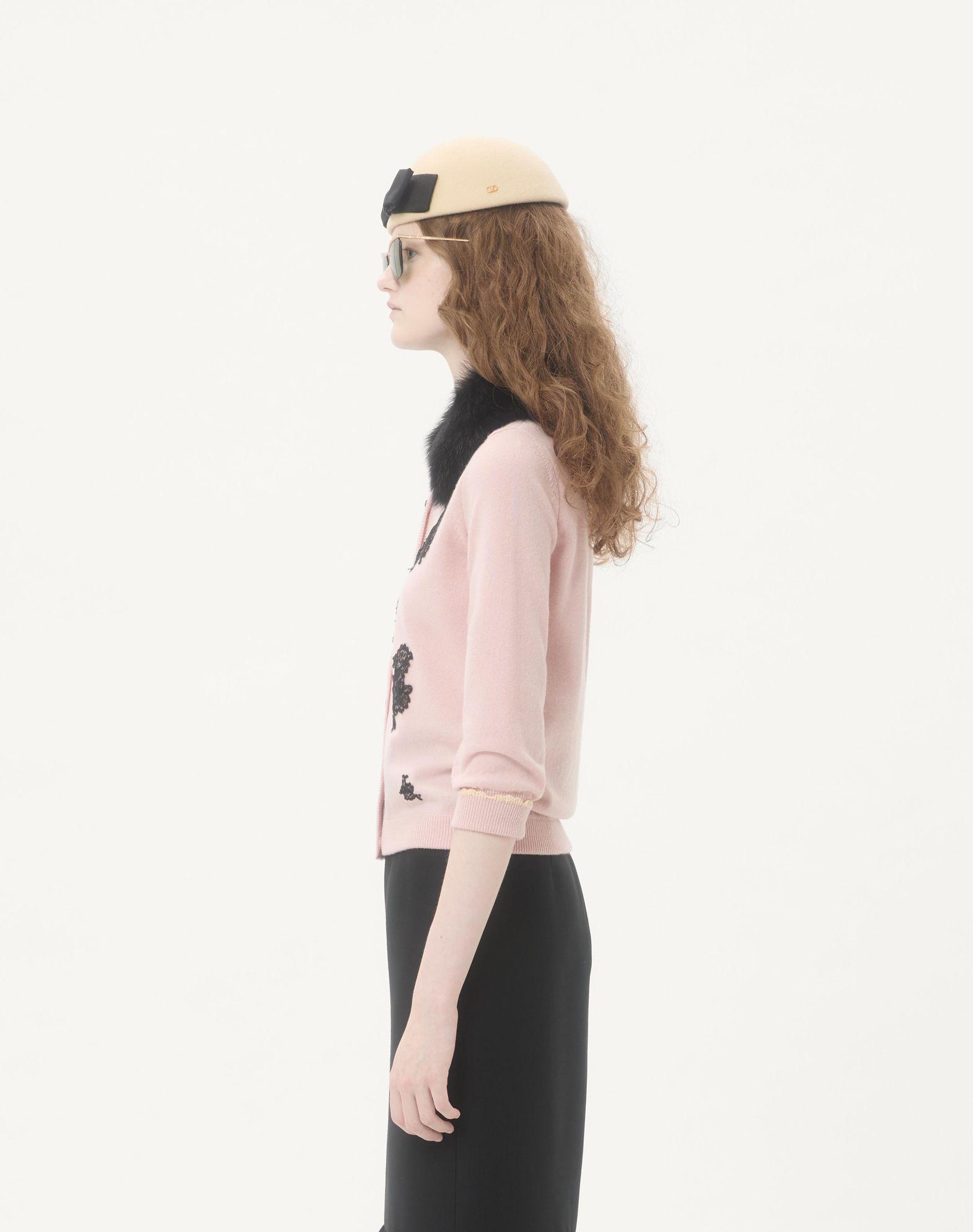 Cardigan With Shearling Collar Product Image