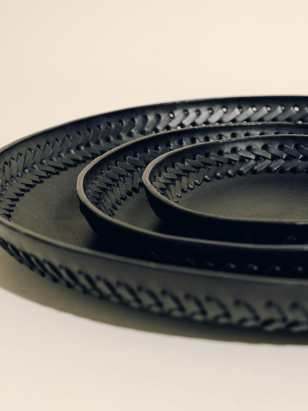 The Tray Set in Leather Lace Trim Product Image