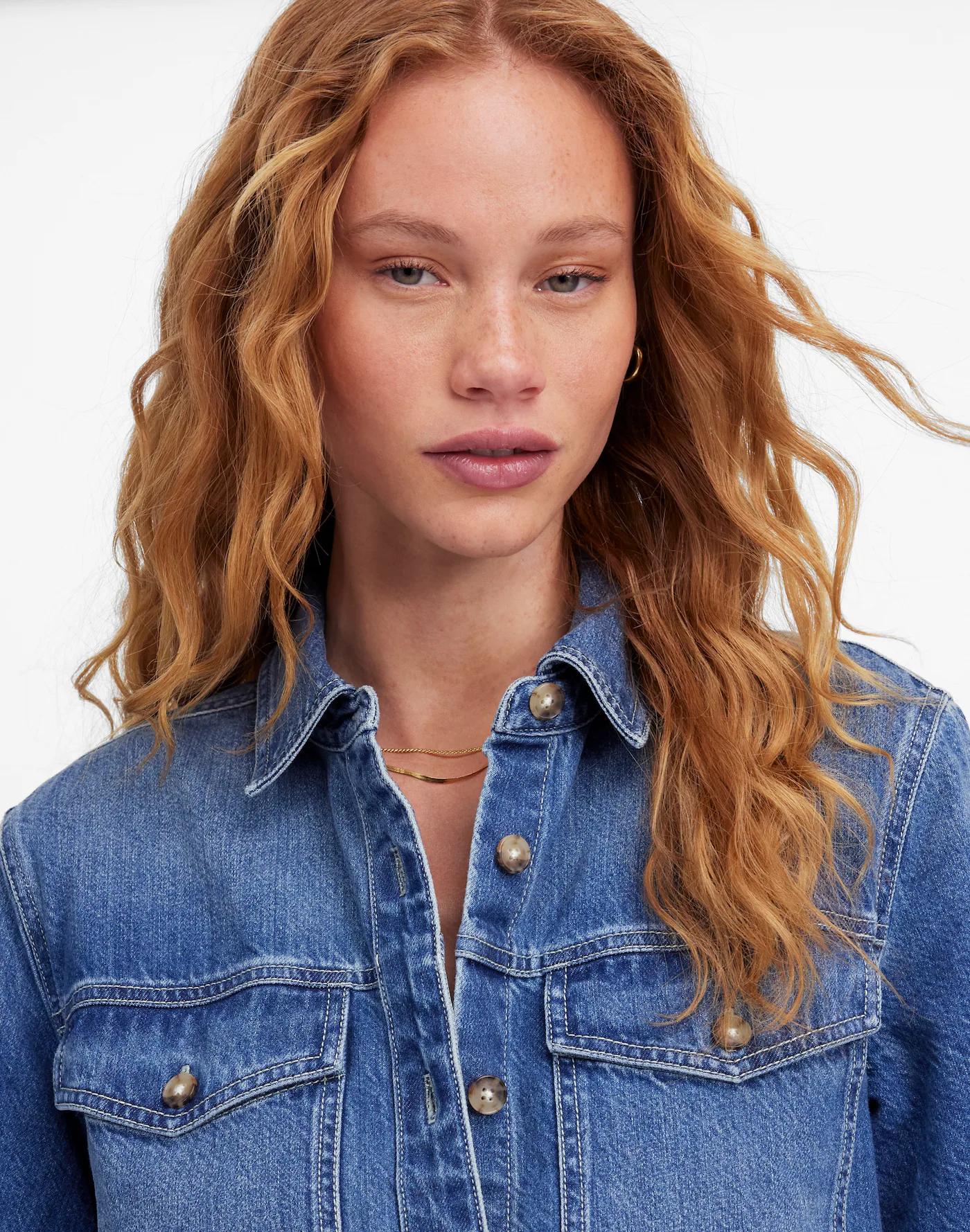 Denim Boxy Shirtdress in Demarco Wash Product Image