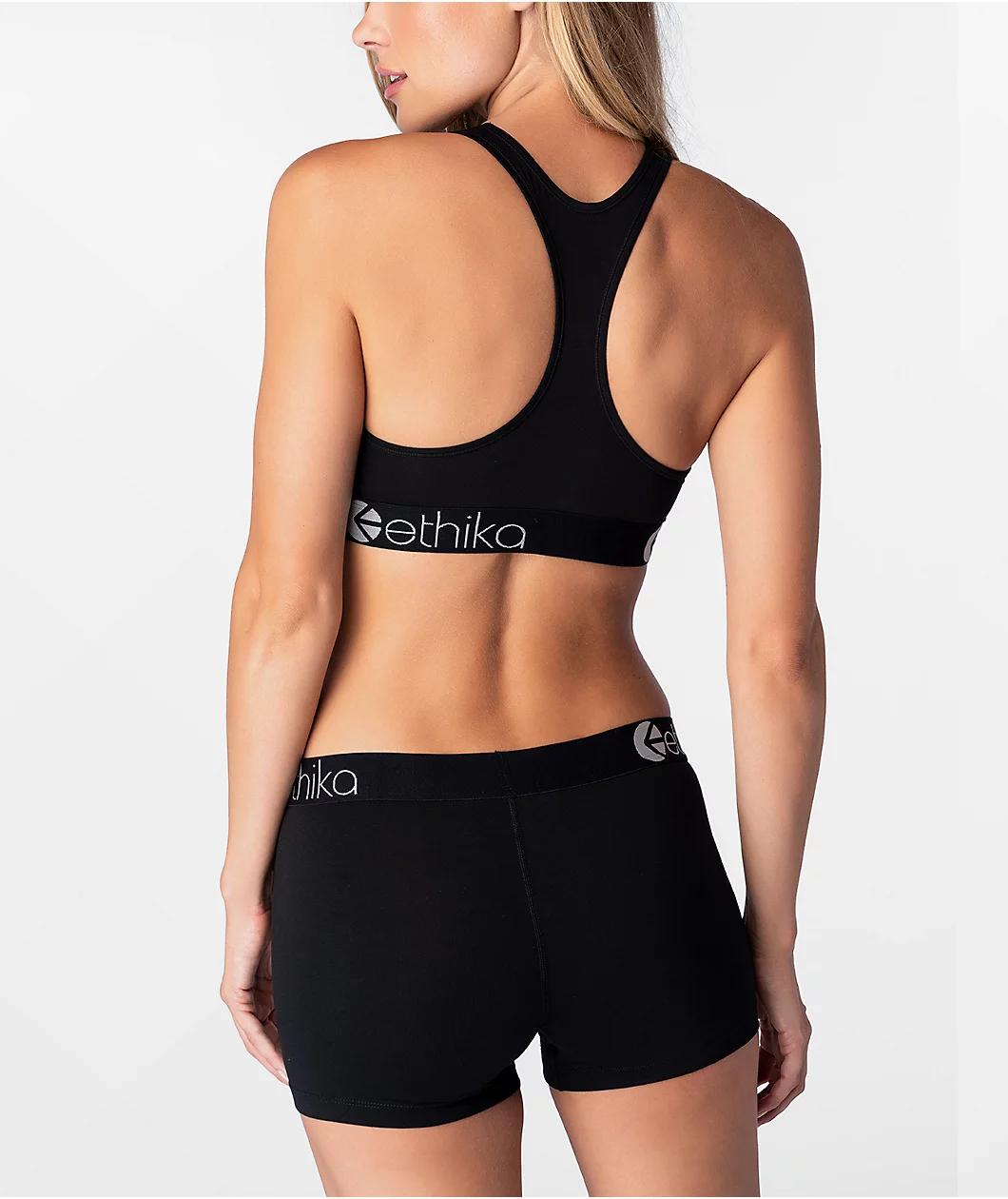 Ethika Basic Black Sports Bra Product Image