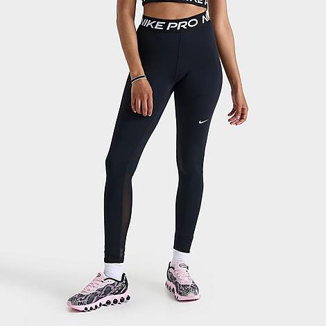 Womens Nike Pro Mid-Rise Mesh-Paneled Leggings | CZ9779-010 Product Image