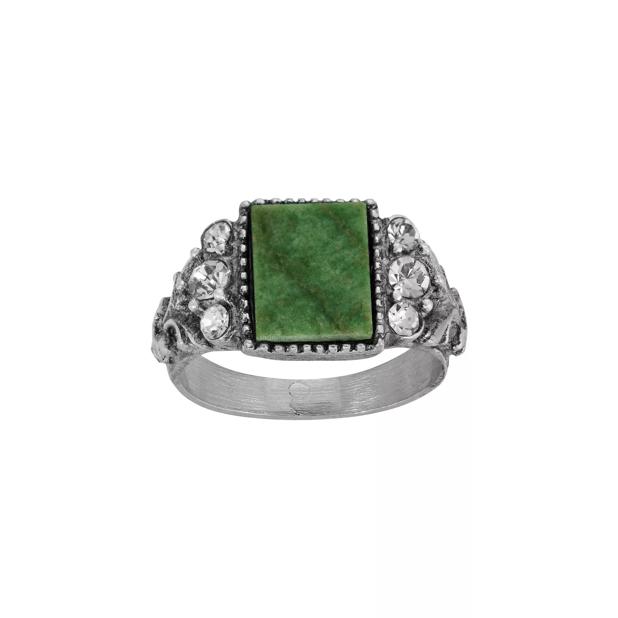 1928 Carnelian Ring, Women's, Silver Green Product Image