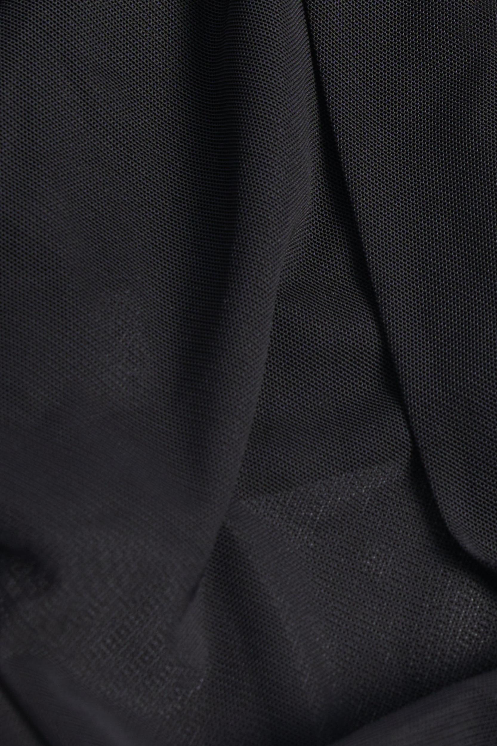 Cowl-Neck Backless Crop Top in Black Product Image