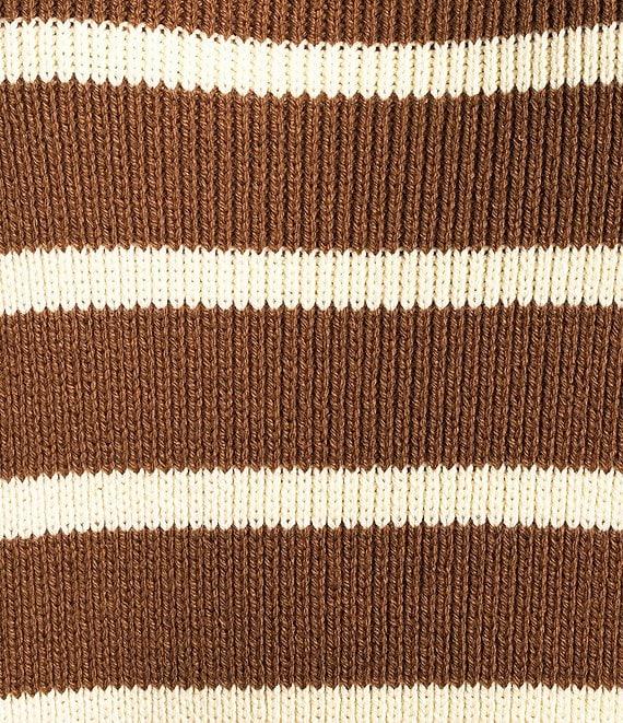 Blu Pepper Long Sleeve Mock Neck Ribbed Pullover Sweater Product Image