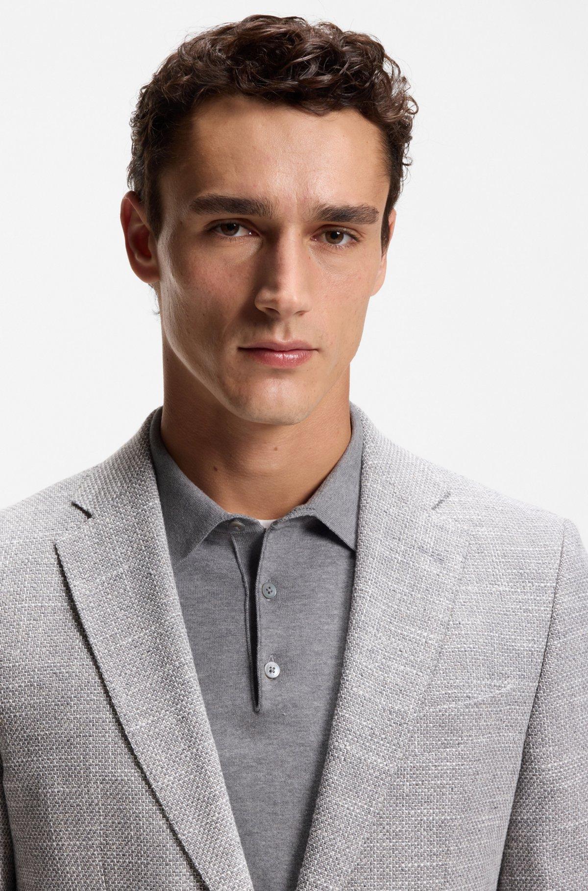 Patterned regular-fit jacket in a cotton blend Product Image