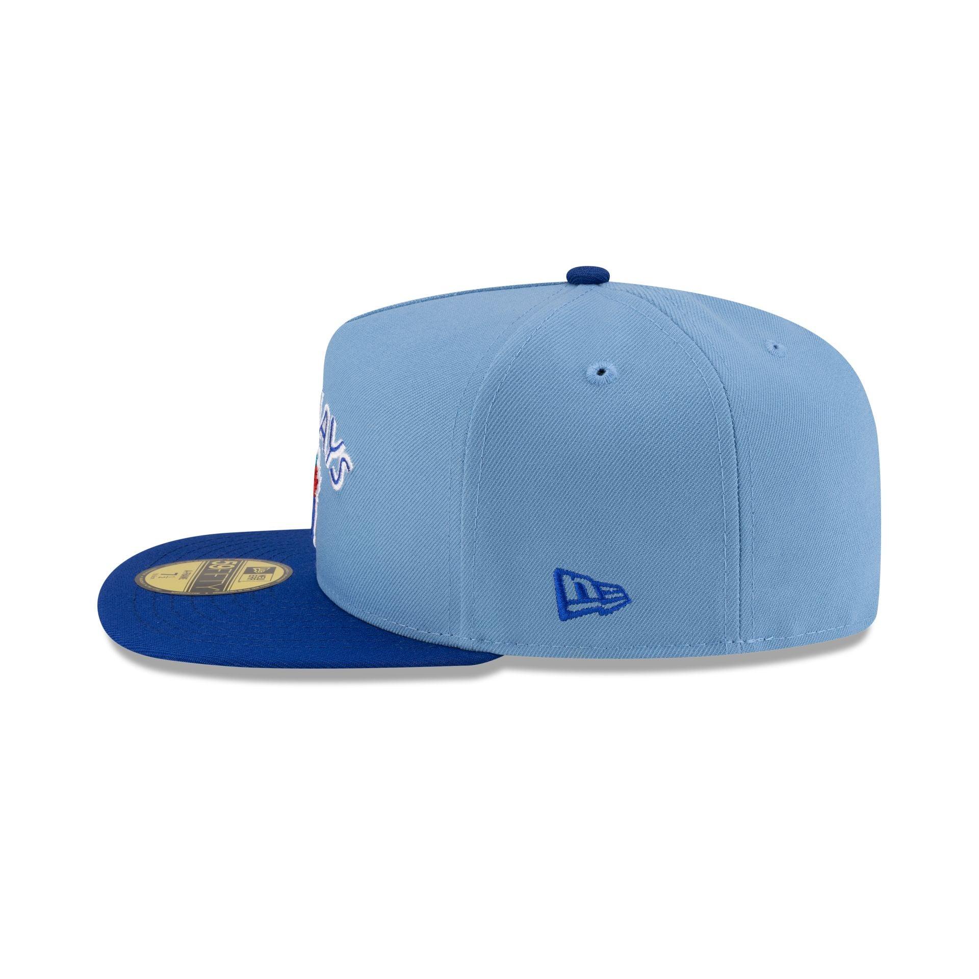 Just Caps Sky Blue Toronto Blue Jays 59FIFTY A-Frame Fitted Hat Male Product Image