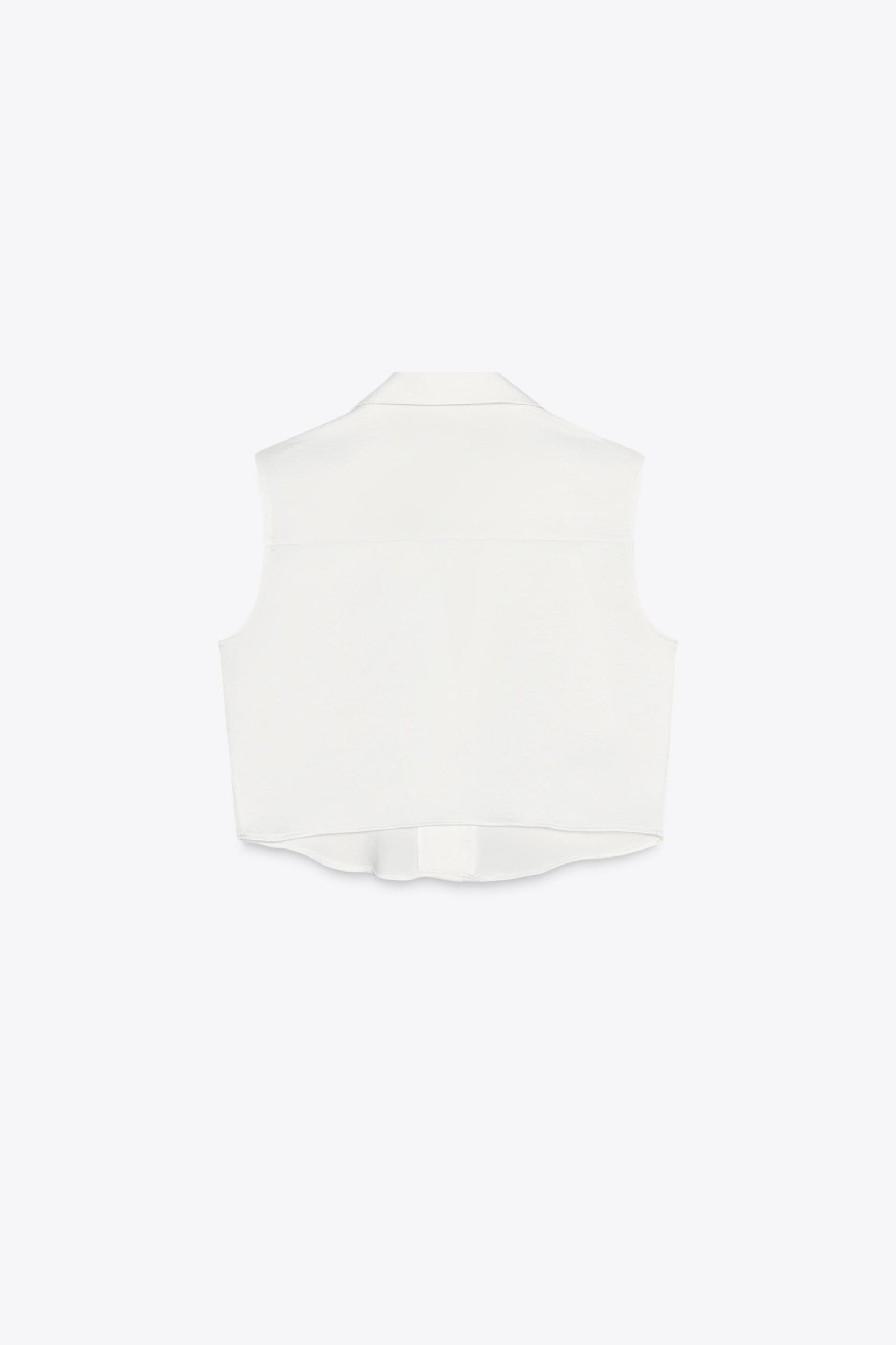 SATIN EFFECT CROP TOP Product Image