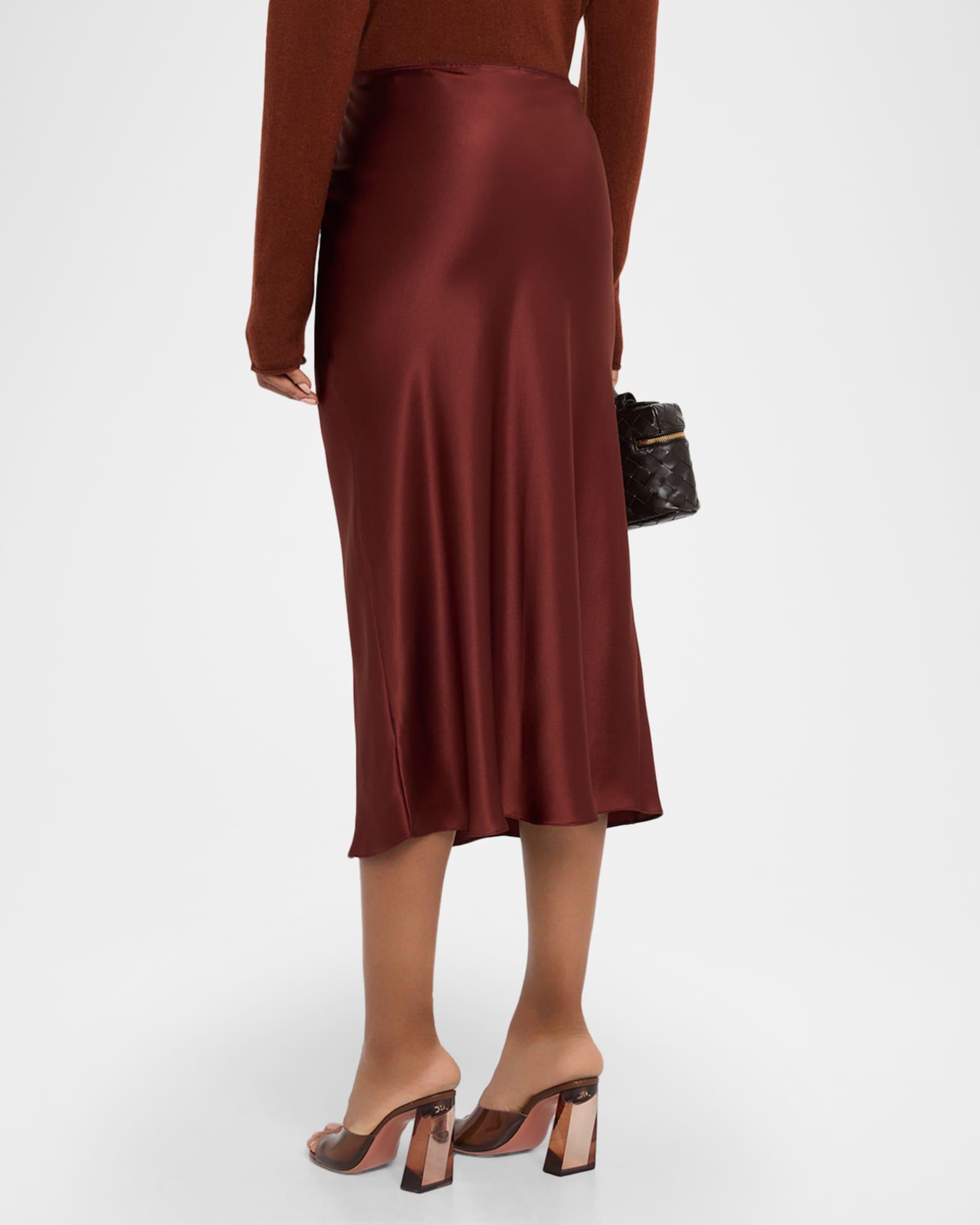 Miranda Scallop Bias-Cut Silk Skirt Product Image