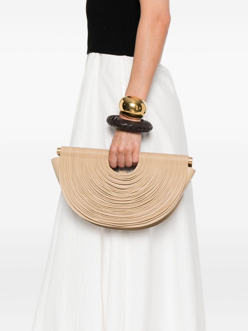 Lou pleated half-moon tote bag Product Image