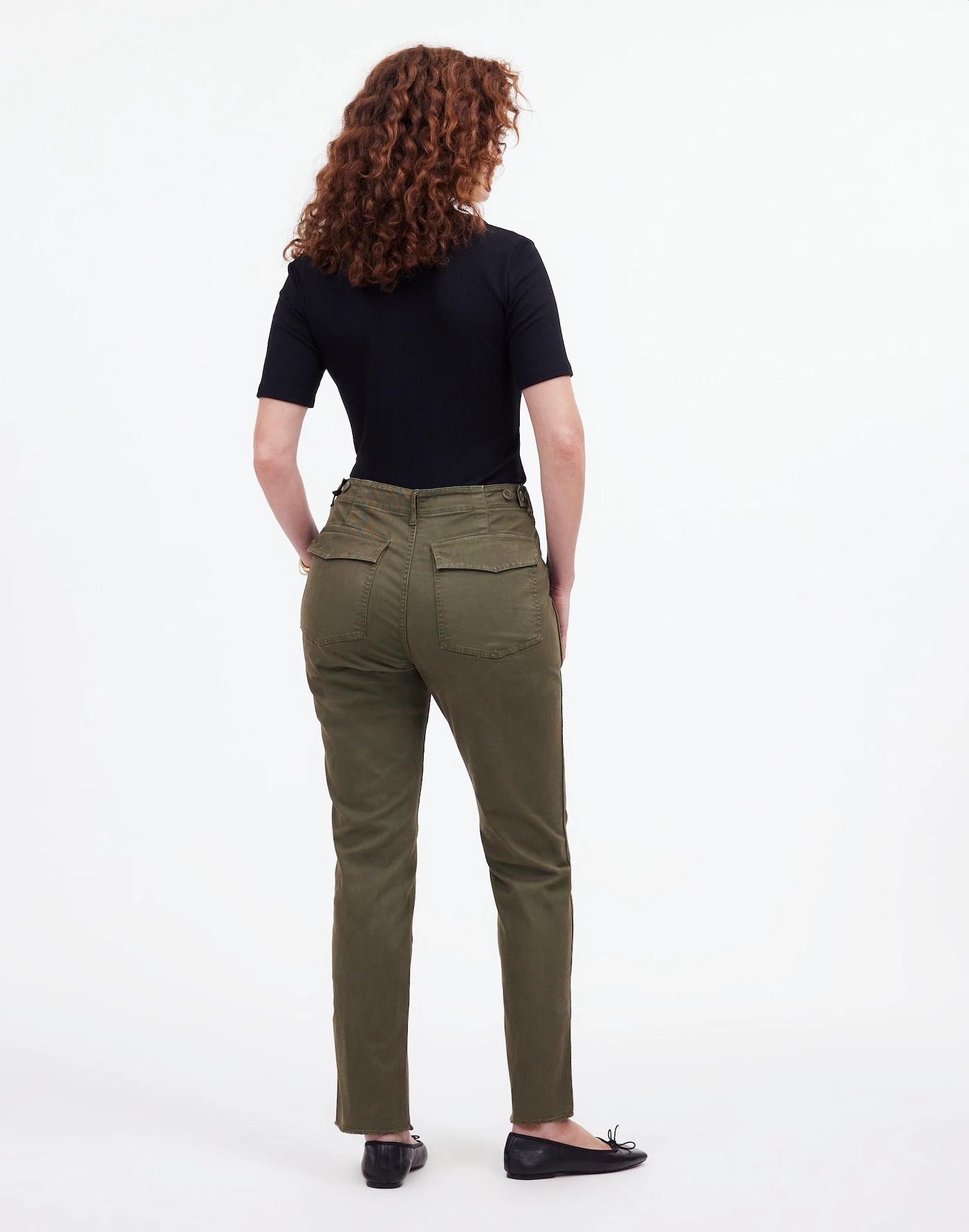 The Curvy Slim Straight Trouser Pant in Garment Dye Product Image