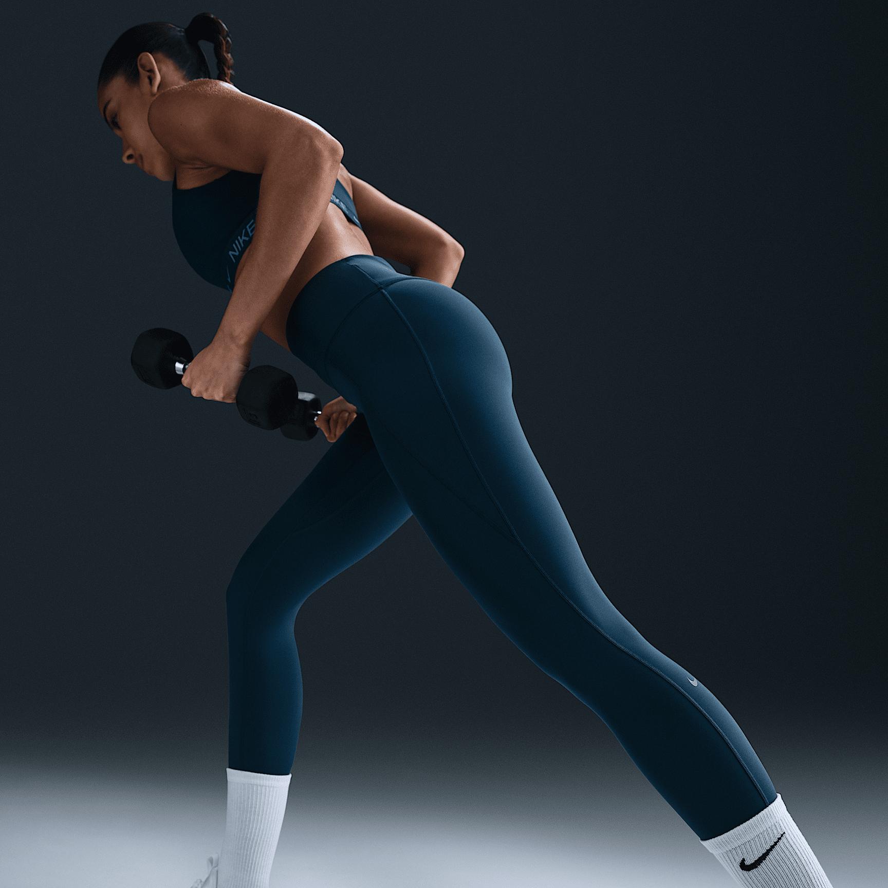 Nike Universa Women's High-Waisted 7/8 Leggings with No Front Seam Product Image