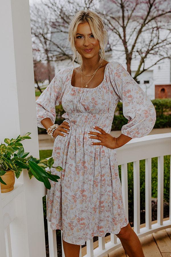 Fresh Blossoms Off Shoulder Dress Product Image