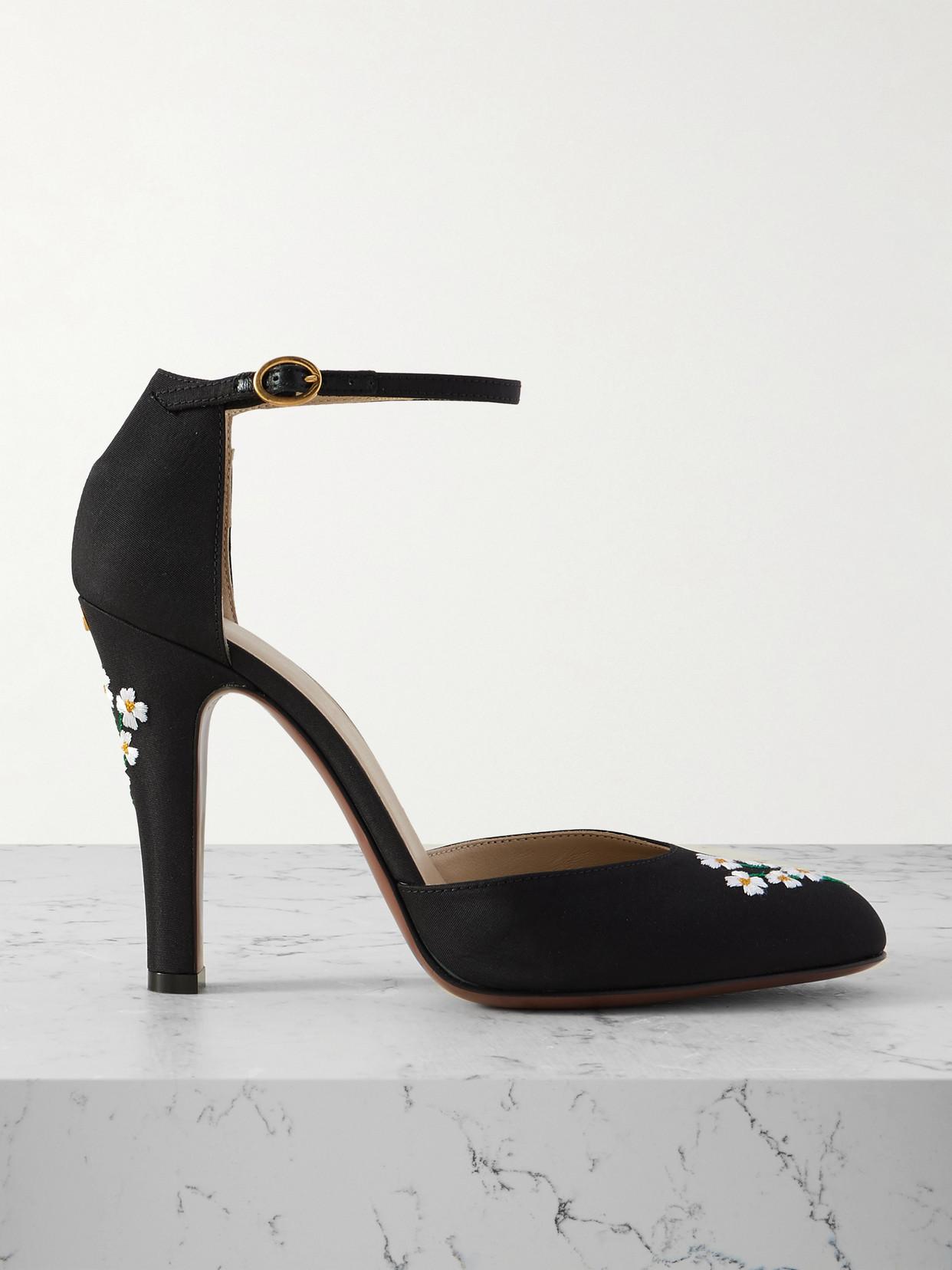 VALENTINO GARAVANI Black Fabric Hi Dolly Pumps Product Image