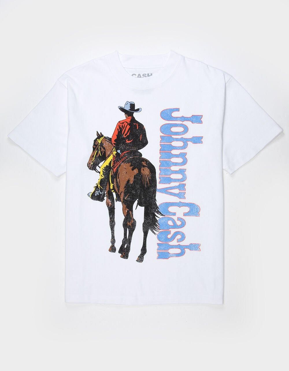 JOHNNY CASH Mens Boxy Tee - WHITE Product Image