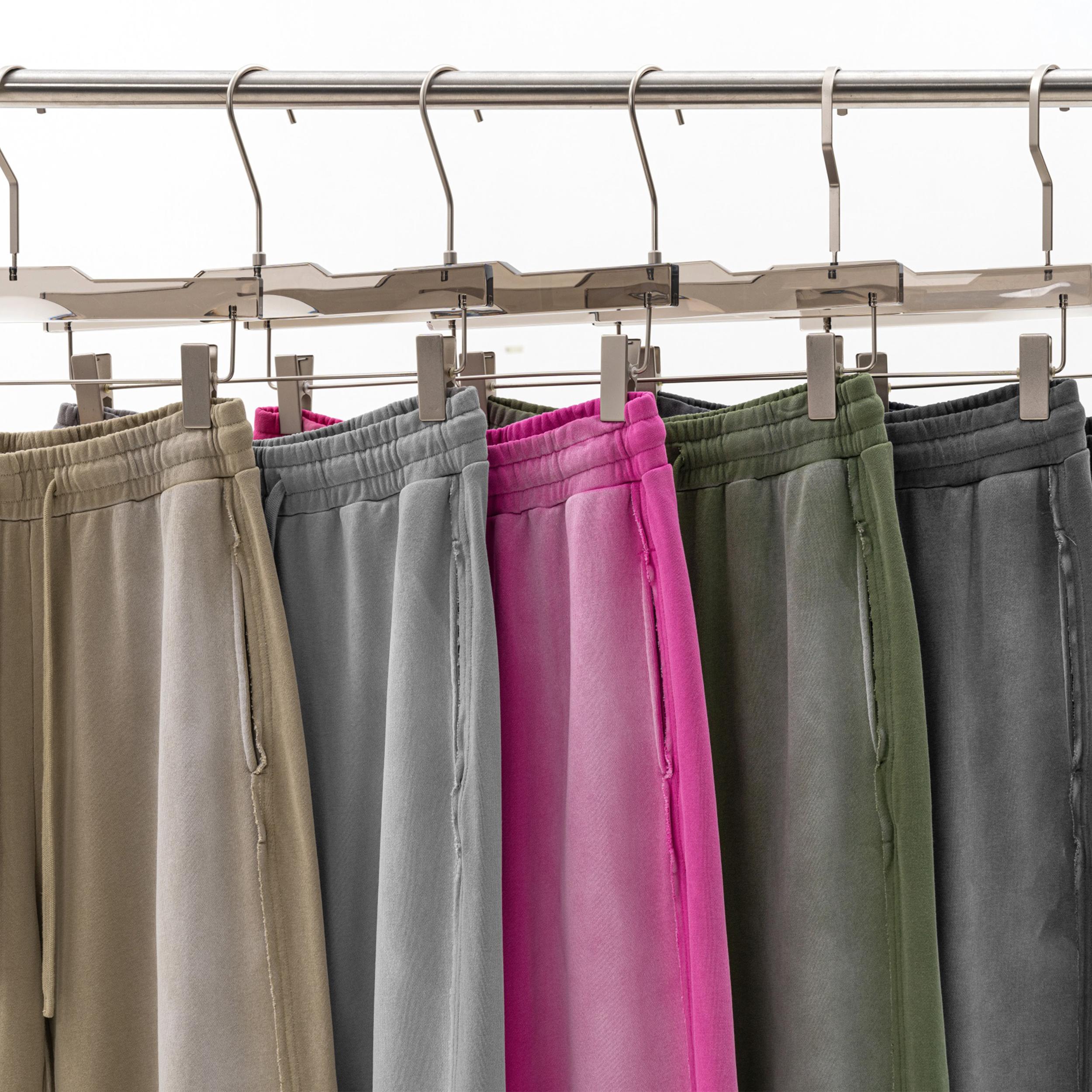 Vintage Washed Ragged-hem Wide-leg Sweatpants Product Image