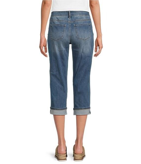 NYDJ Marilyn Cool Embrace® Stretch Denim Slim Straight Mid Rise Capri Stretch Jeans Product Image