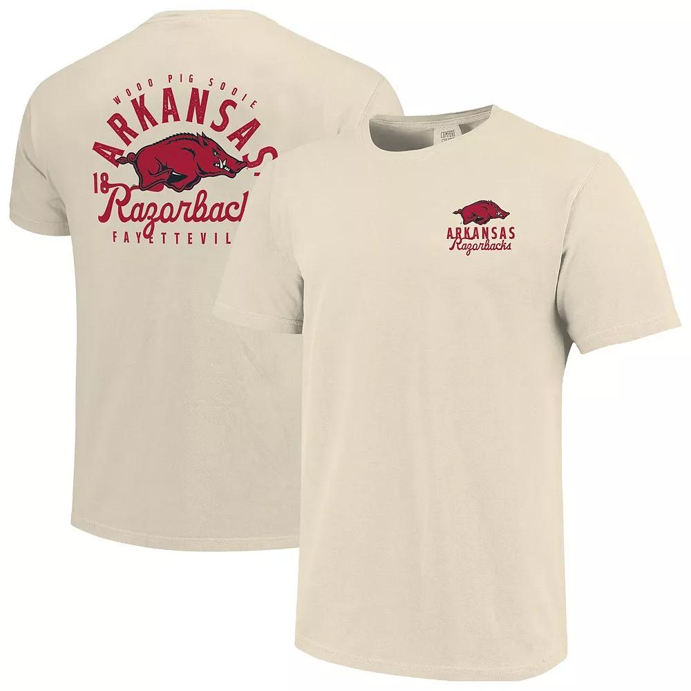 Men's Cream Arkansas Razorbacks Comfort Colors Mascot Overlay T-Shirt,  Product Image