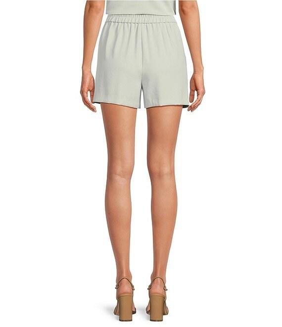 Skies Are Blue High Waisted Flat Front Recycled Tailored Shorts Product Image