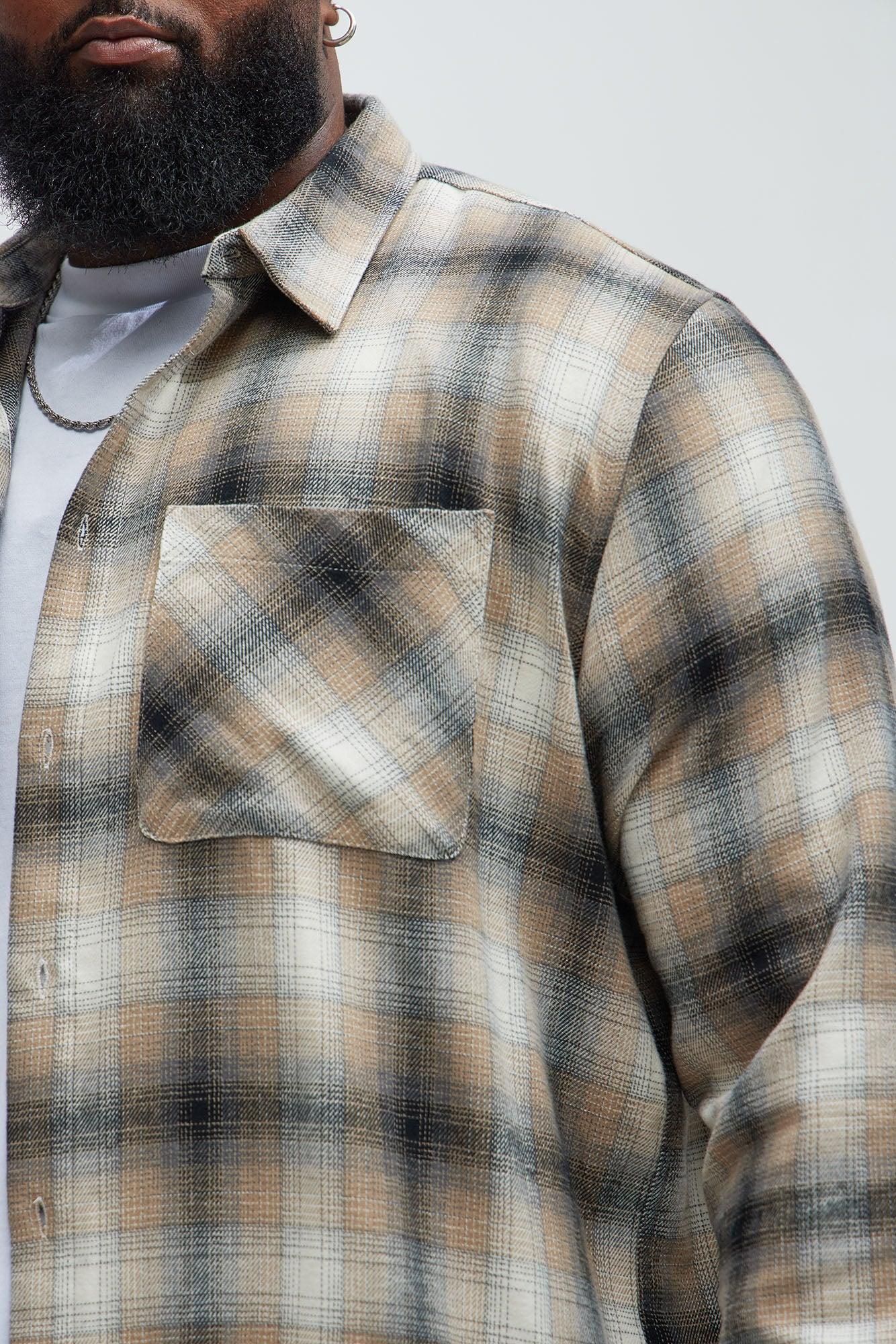 Dighton Plaid Shirt - Taupe/combo Male Product Image