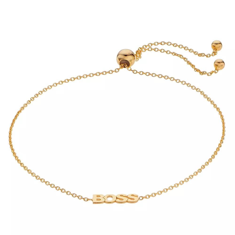 14k Gold "Boss" Link Lariat Bracelet, Women's, Size: 9.5" Product Image