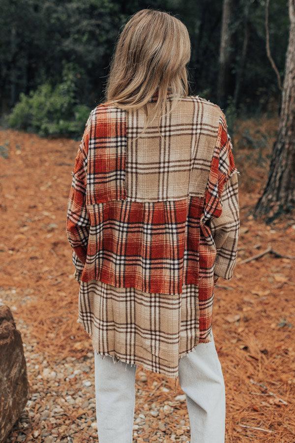 Fall Sentiments Plaid Button Up Product Image