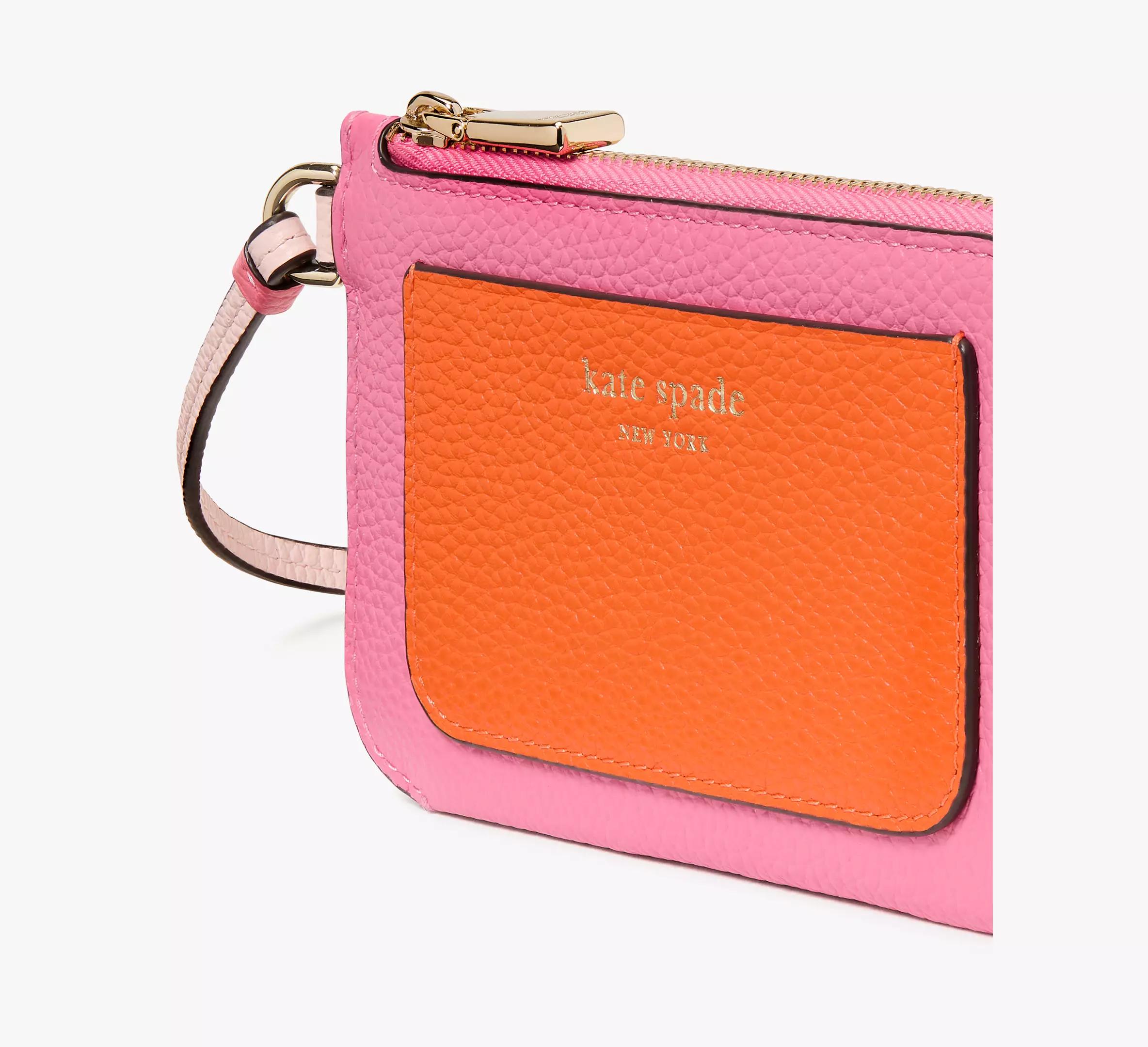 Ava Colorblocked Coin Card Case Wristlet Product Image