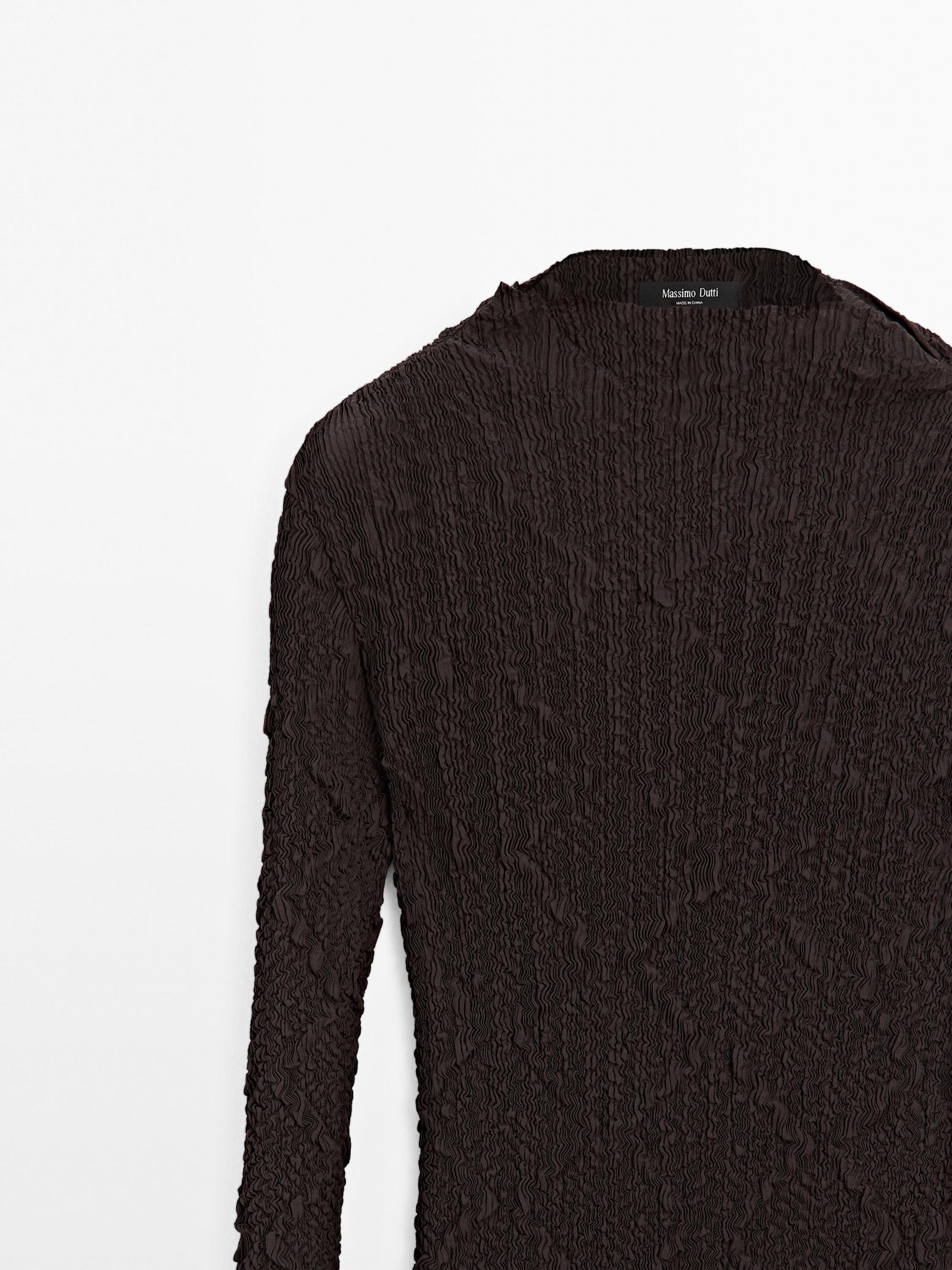 Long pleated stretch dress Product Image