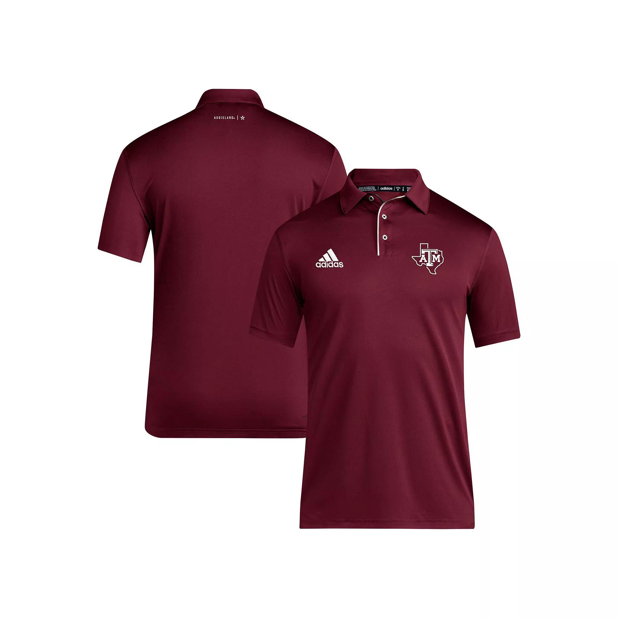 Men's adidas Maroon Texas A&M Aggies 2024 Coaches AEROREADY Polo,  Product Image
