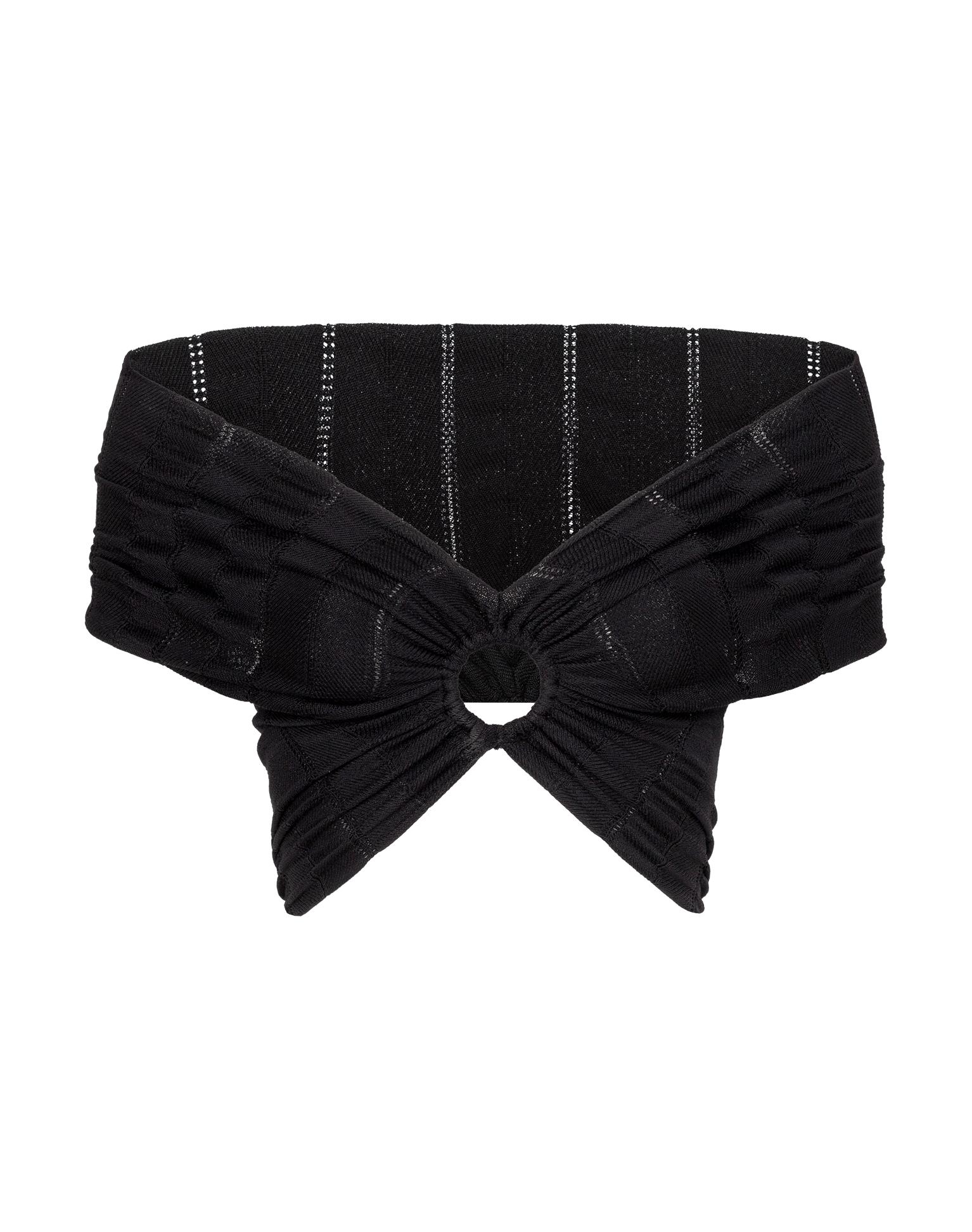 Knit Solaro Bardot Top - Black Product Image