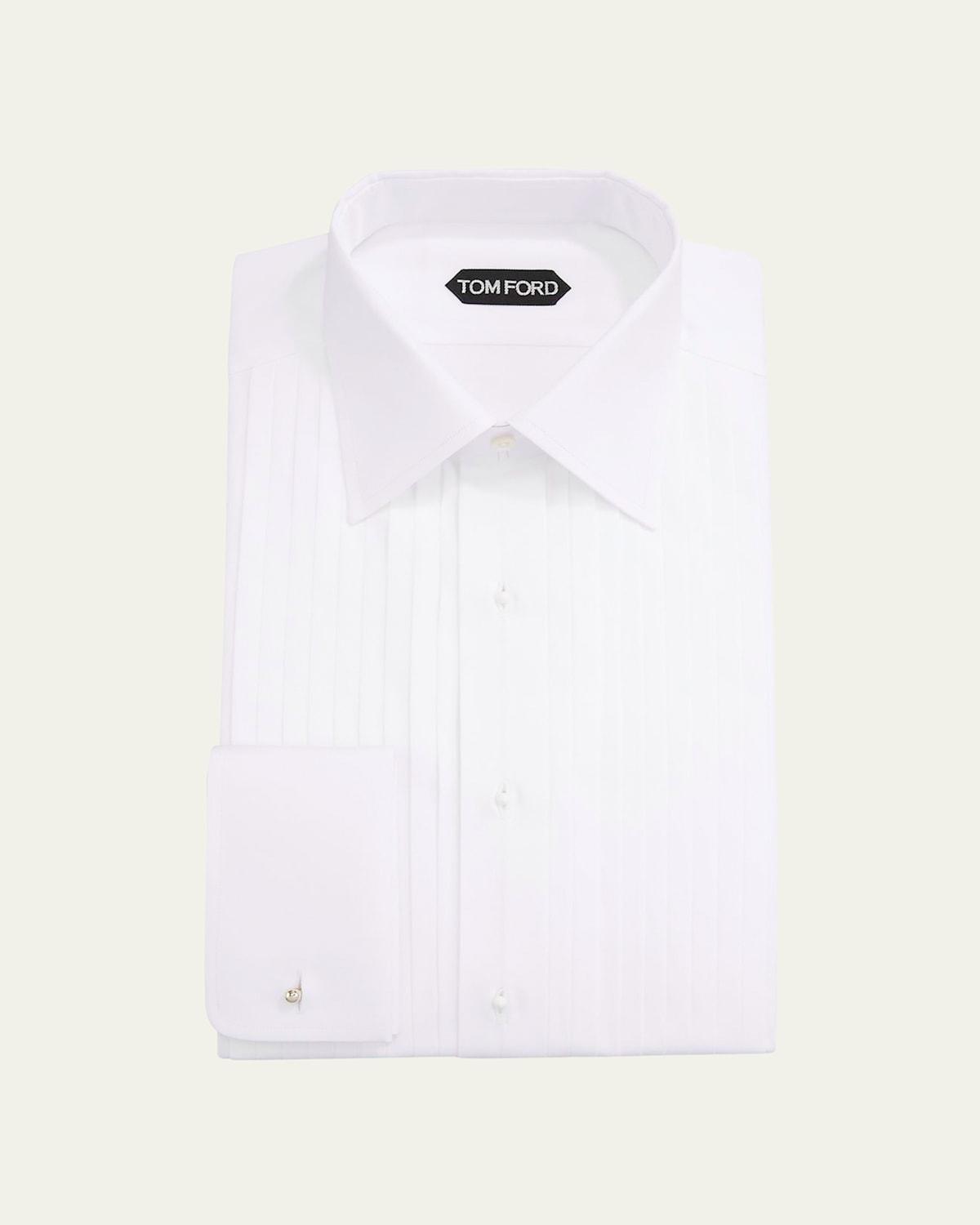 Mens Plisse Formal Dress Shirt Product Image