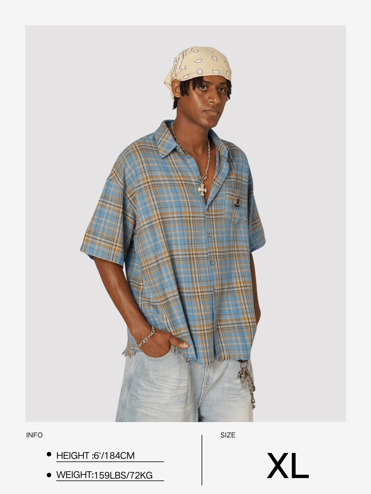 Aelfric Eden Gradient Plaid Pocket Shirt Product Image