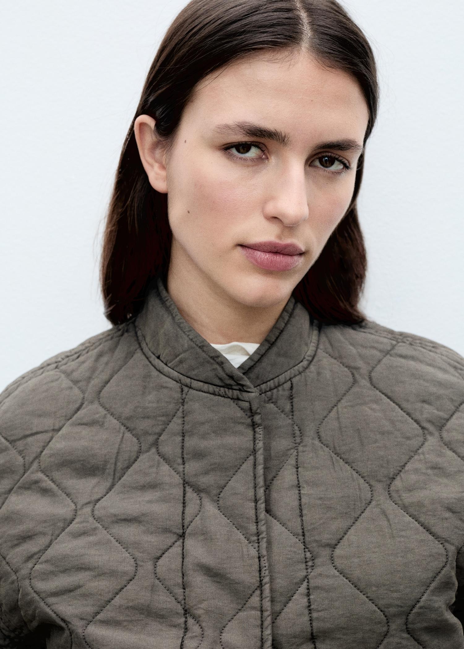 Quilted bomber jacket - Women | MANGO USA Product Image