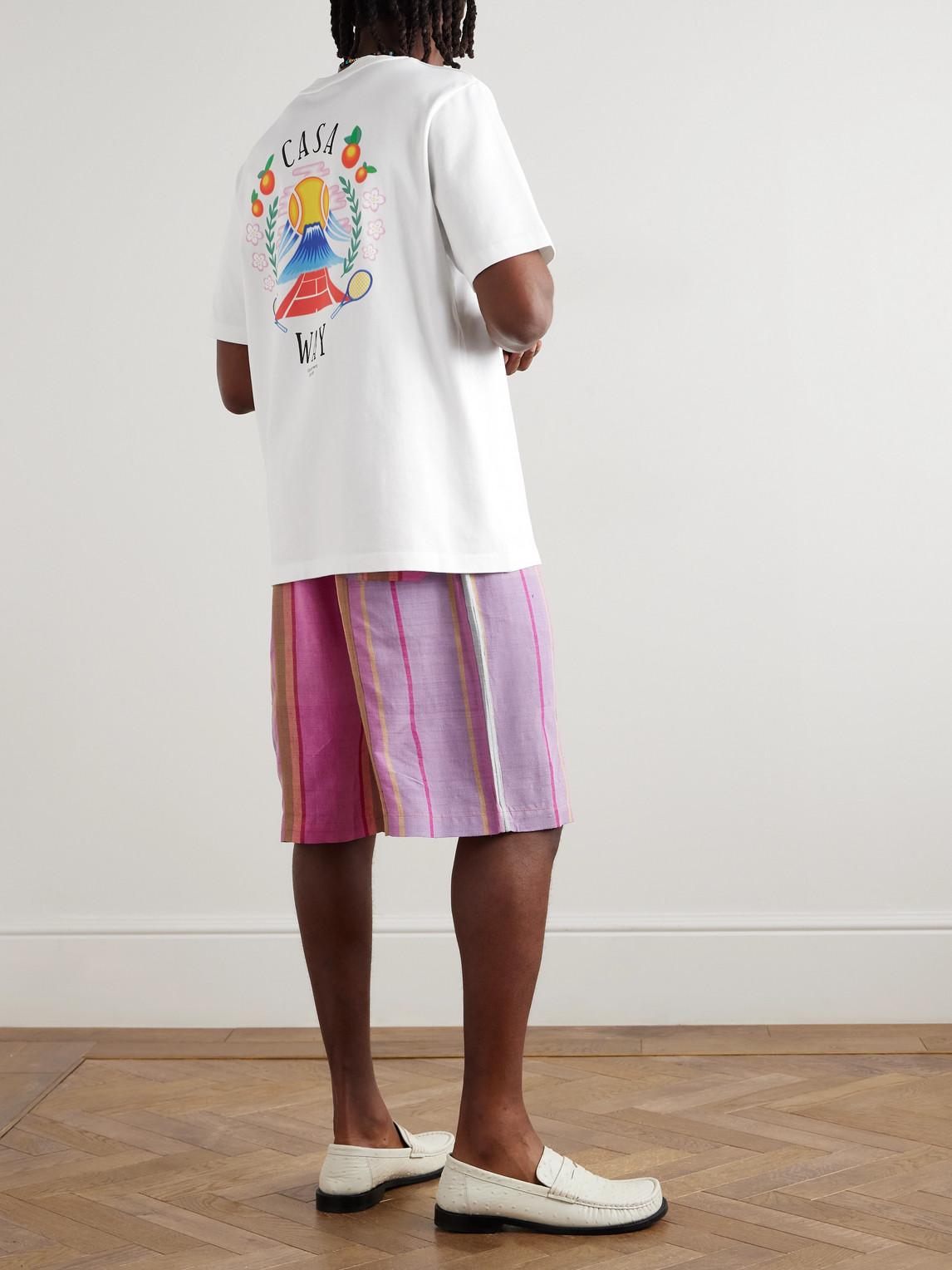 CASABLANCA Mens Casa Way Mountain Graphic-print Cotton-jersey T-shirt Xxxl In White Product Image