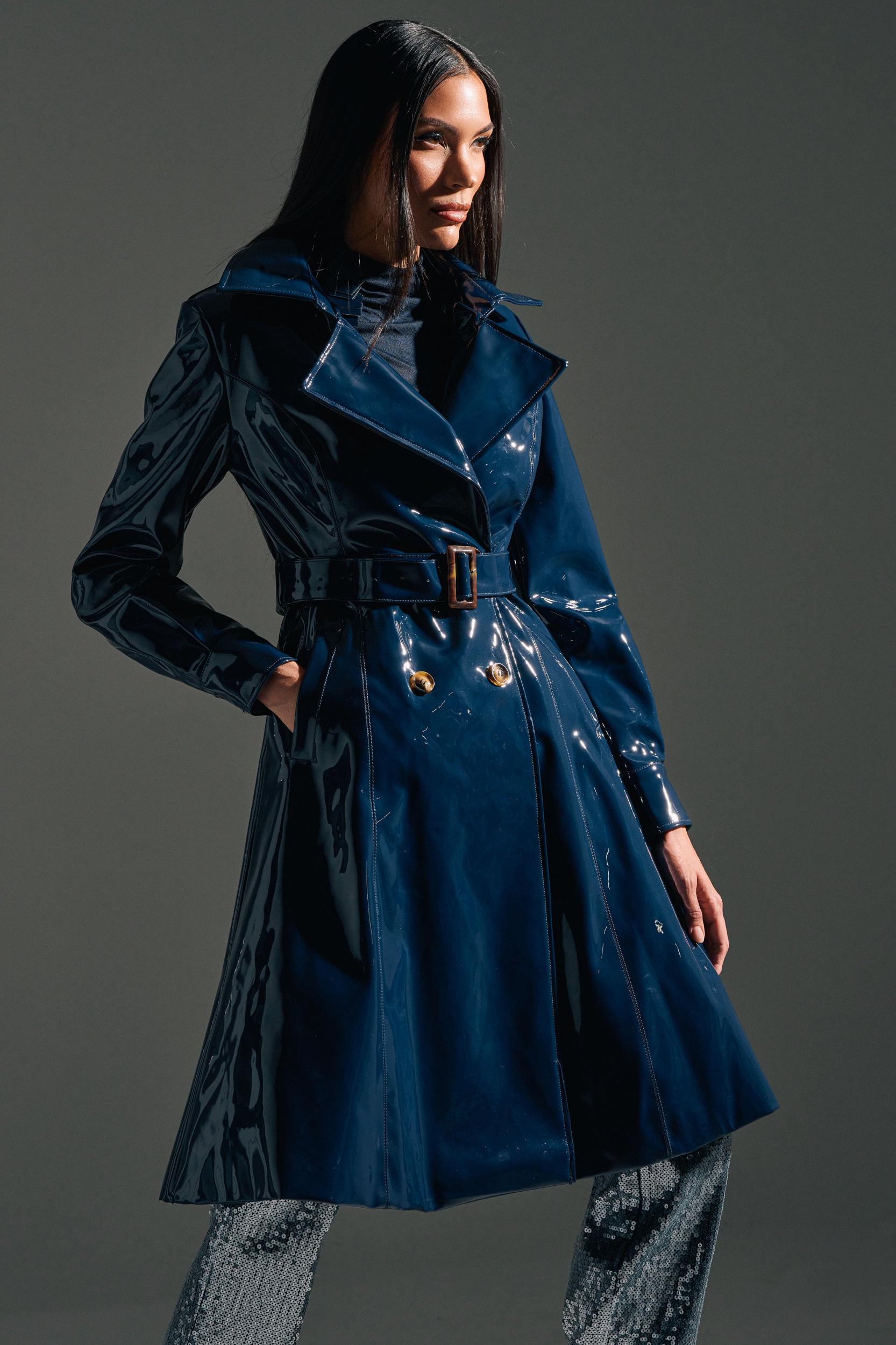 MITICA PATENT TRENCH IN NAVY Product Image