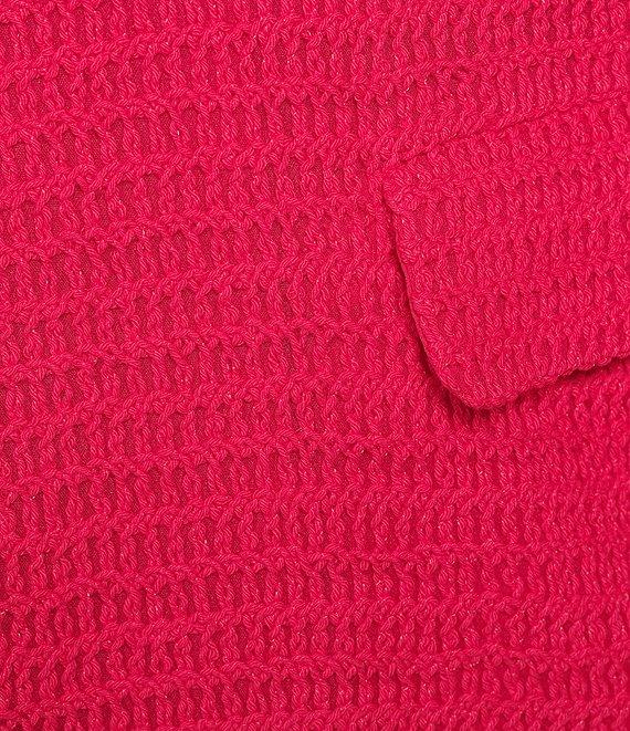 Skies Are Blue Plus Crocheted Long Sleeve Blazer Product Image