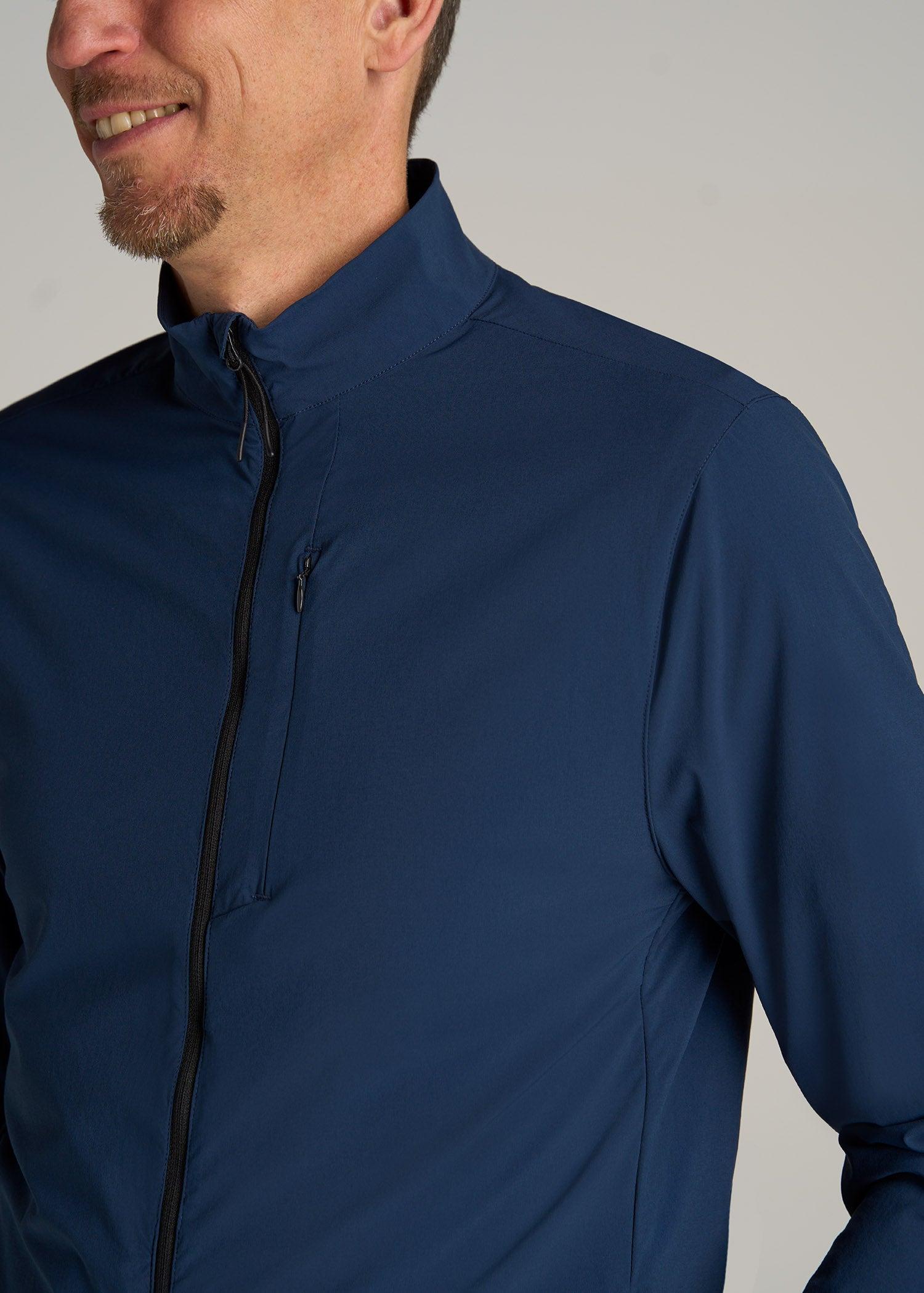 Softshell Jacket for Outdoor Training for Tall Men in Marine Navy Male Product Image