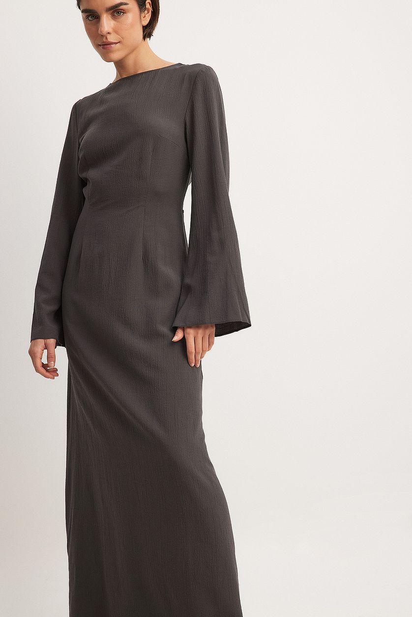 Structured Melange Open Back Dress Product Image