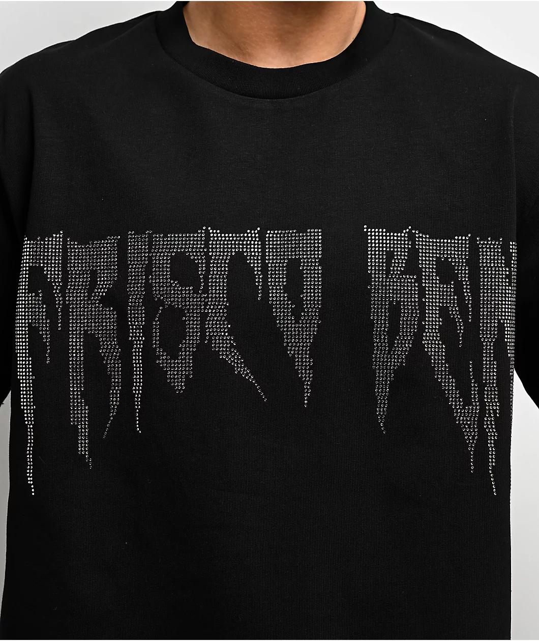 FB County Rhinestone Black T-Shirt Product Image