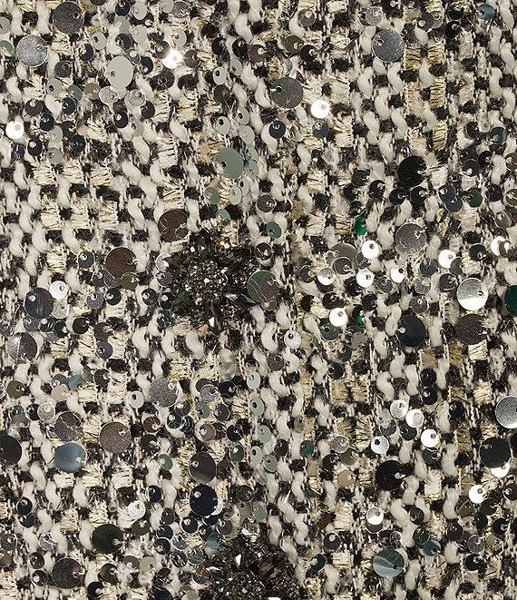 Antonio Melani Emiliana Sequin Tweed Button Front A-Line Dress Product Image