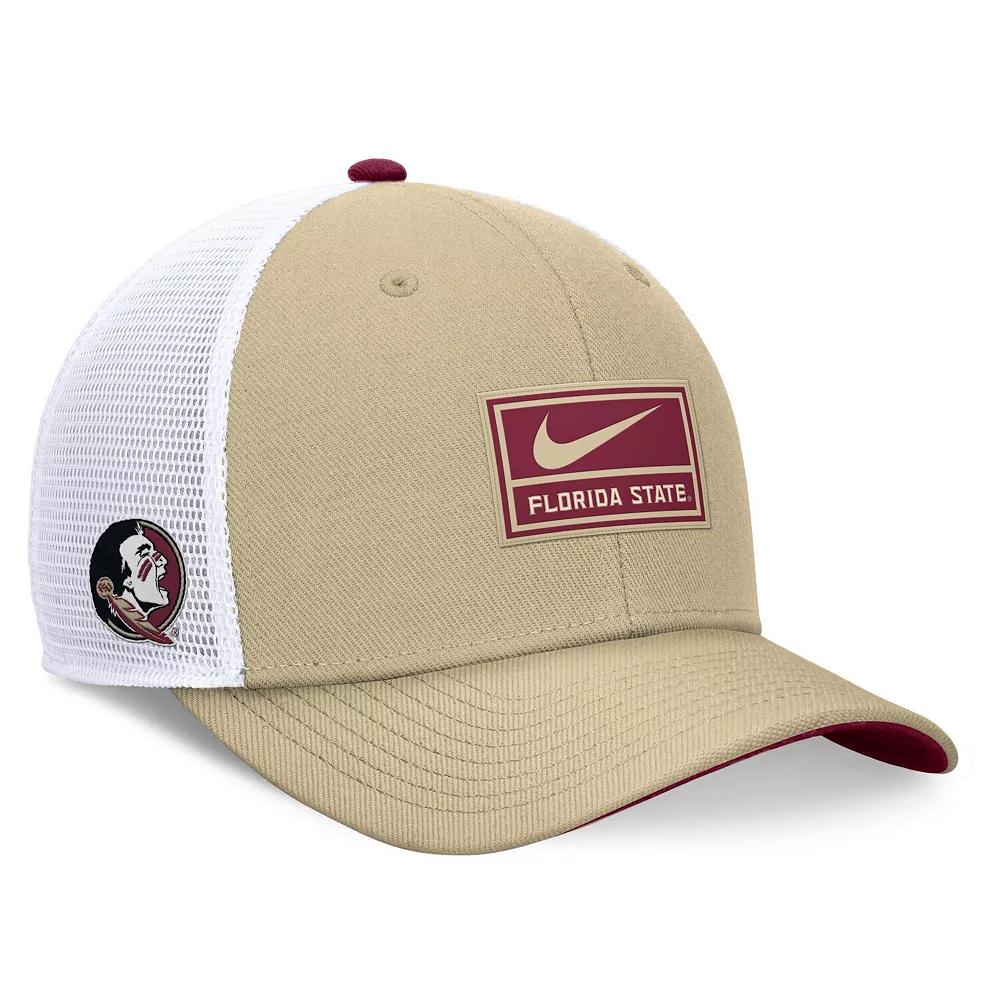 Men's Nike Gold/White Florida State Seminoles 2024 On Field Swoosh Trucker Adjustable Hat, Size: Medium/Large Product Image