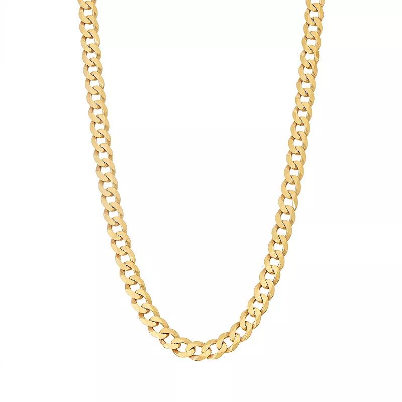 Giorgio di Vicenza Men's Sterling Silver Cuban Curb Chain Necklace, Size: 30", Gold Tone Product Image