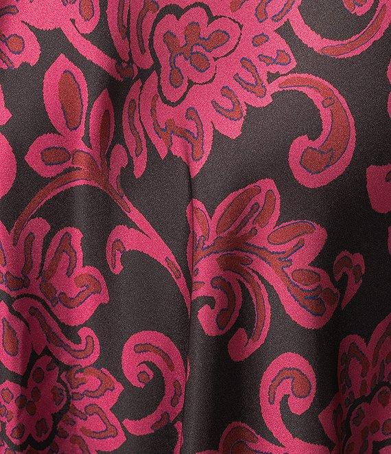 Preston & York Janet Printed Satin Coordinating A-Line Skirt Product Image