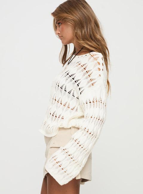 Mistic Knit Sweater Cream Product Image
