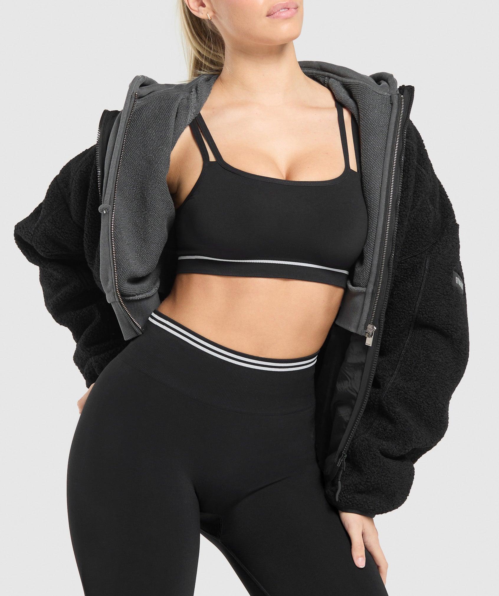 Gymshark Contrast Seamless Sports Bra - Black Female Product Image
