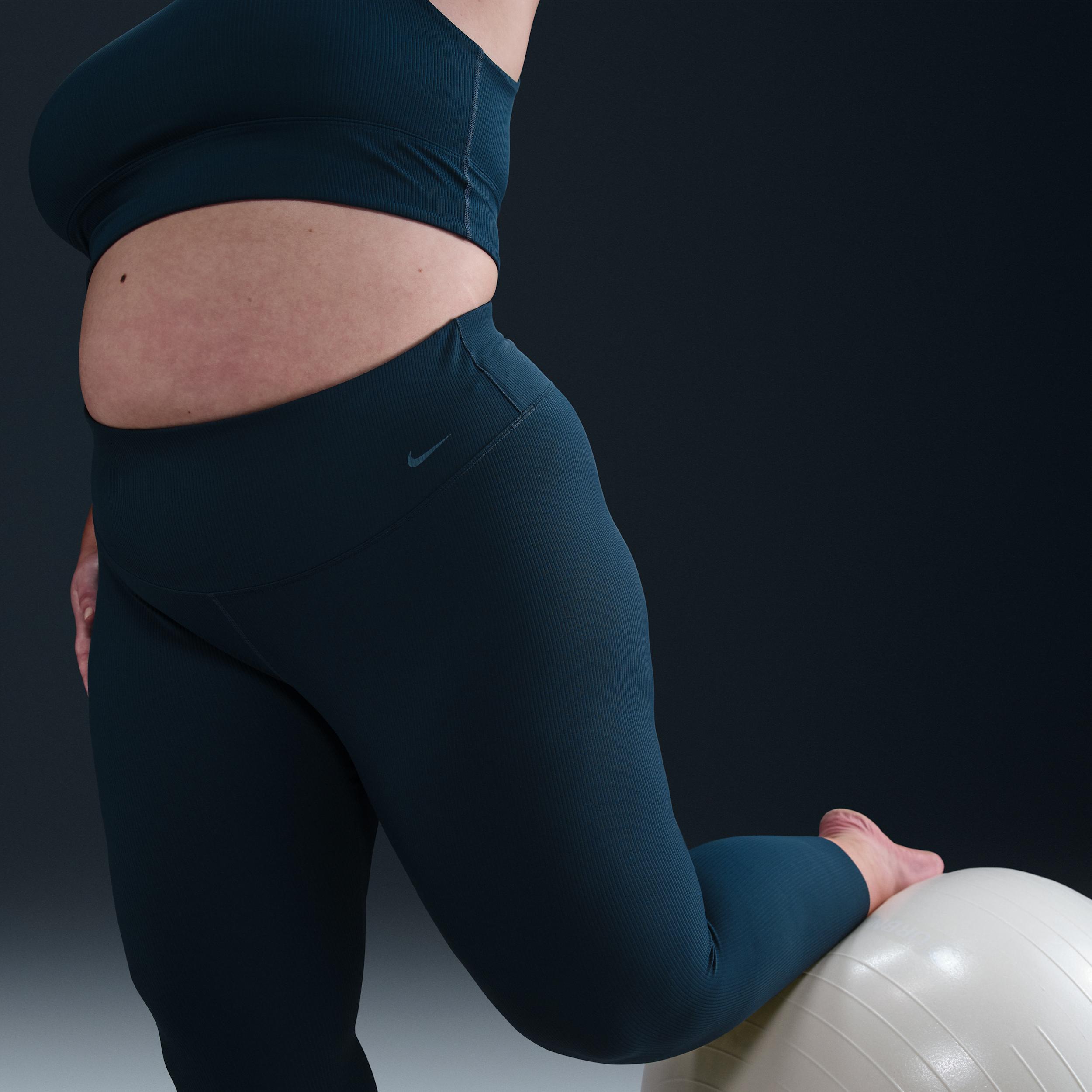Nike Women's Zenvy Rib High-Waisted 7/8 Leggings (Plus Size) Product Image