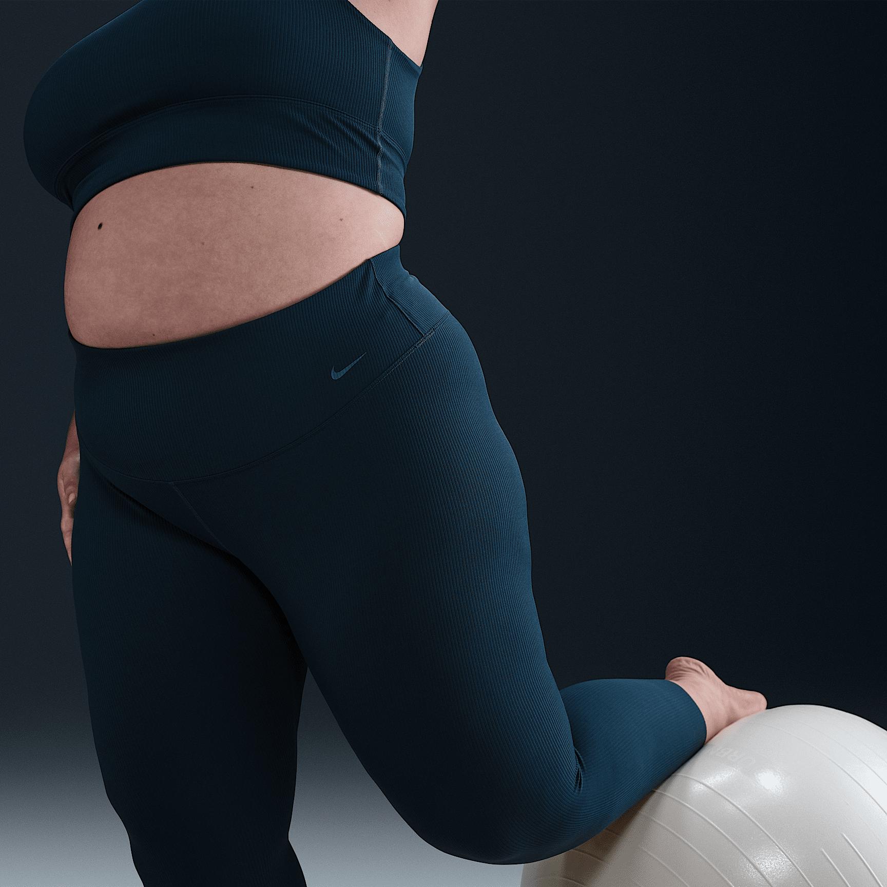 Nike Women's Zenvy Rib High-Waisted 7/8 Leggings (Plus Size) Product Image