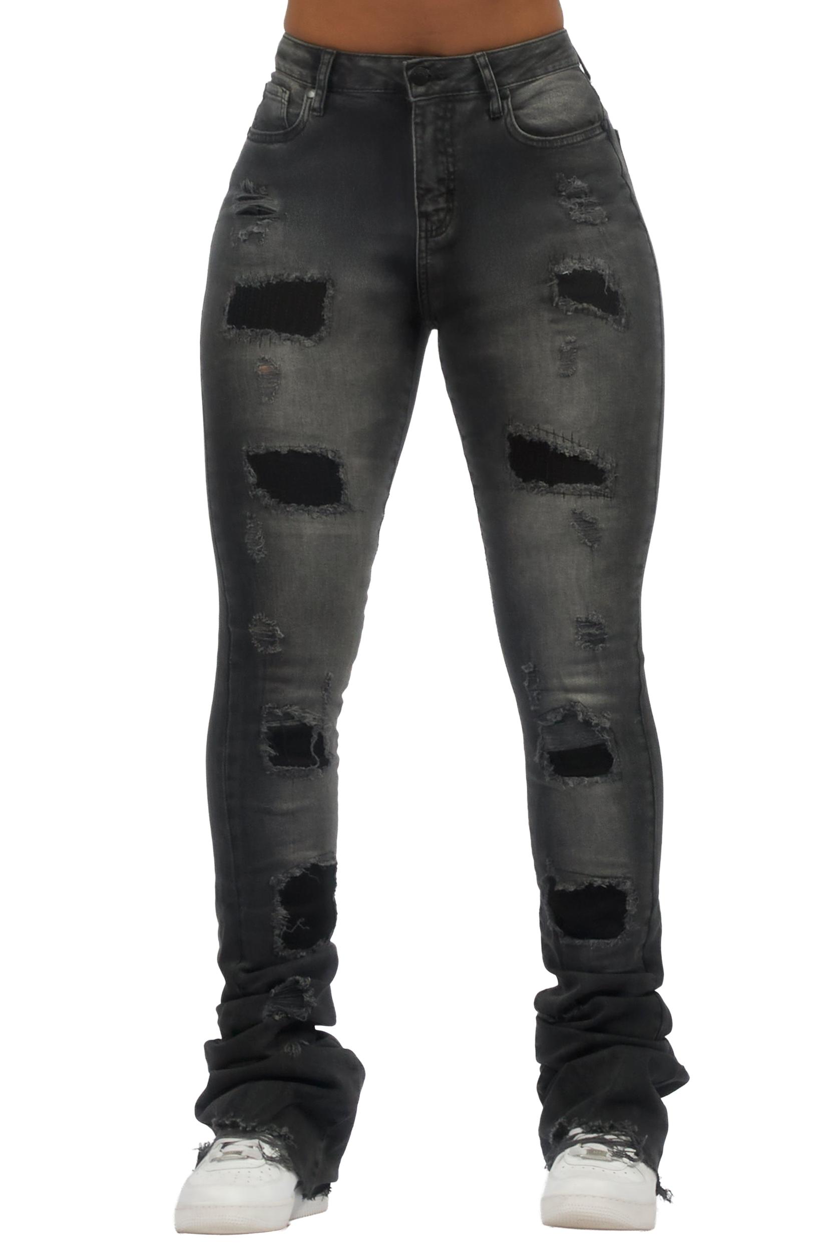 Remy Black Super Stacked Jean Female Product Image