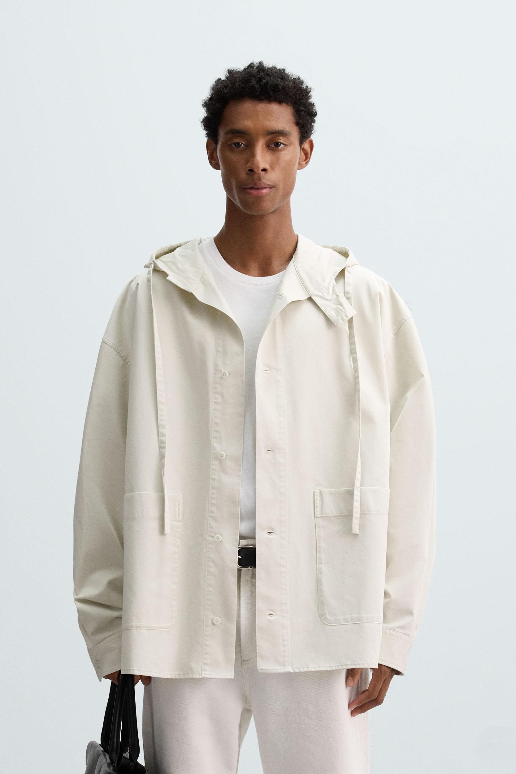 OVERSIZED FIT HOODED OVERSHIRT Product Image